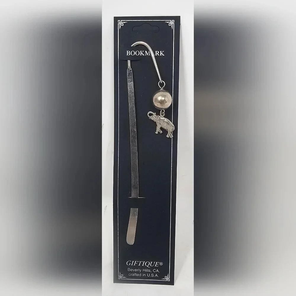 Giftique Metal Elephant Charm Bookmark